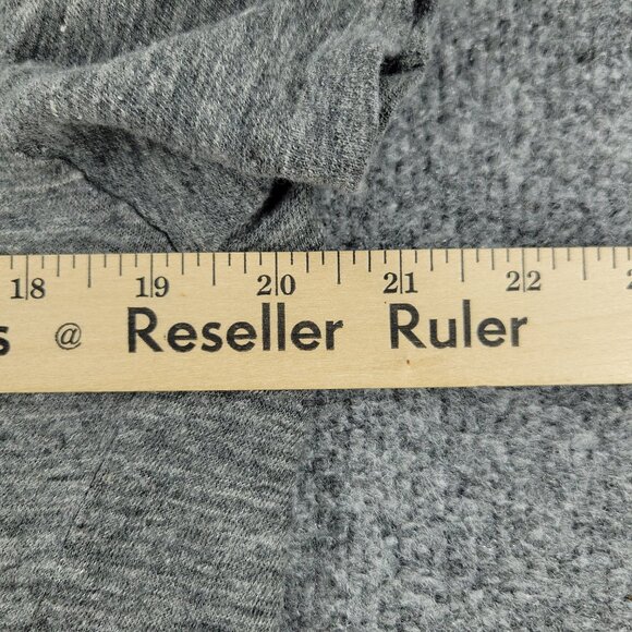 AllSaints Shirt Women's Medium Gray Faxley Crew Neck Short Sleeve Stretch Linen - Picture 8 of 13